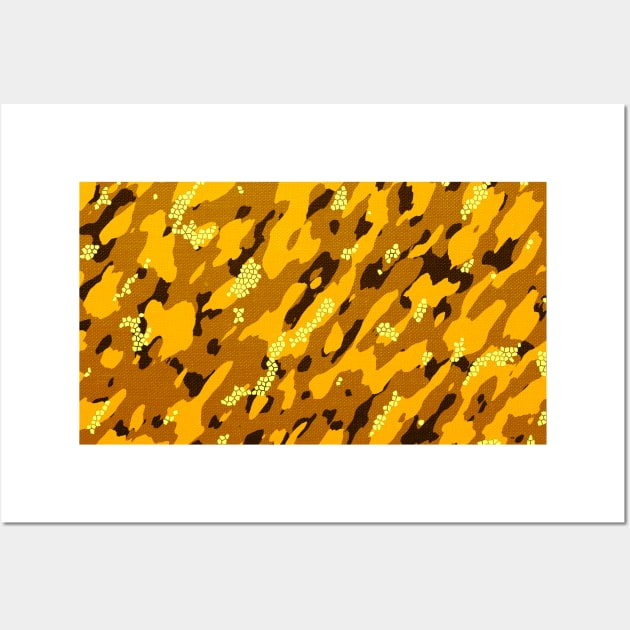 Camouflage - Golden Yellow Wall Art by Tshirtstory